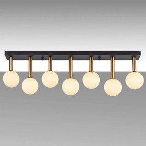 Φωτιστικό Οροφής - Πλαφονιέρα Even 942FLG1299 82x10x26cm 7xG9 10W Black-Gold Opviq