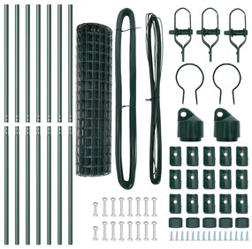vidaXL Euro Fence με 7 Πόλους 1.2x10 μ Γαλβανισμένο Ατσάλι Πράσινο