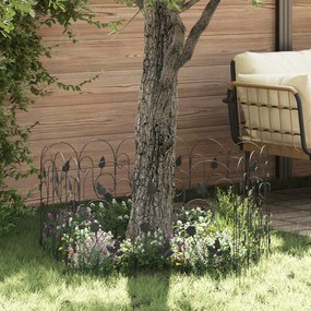 vidaXL Φράχτης Κήπου Καφασωτά Μαύρο 307 x 54,5 x 0,3 εκ