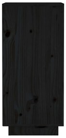 Ντουλάπι Μαύρο 31,5 x 34 x 75 εκ. από Μασίφ Ξύλο Πεύκου - Μαύρο