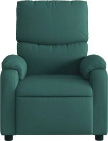 vidaXL Πολυθρόνα Ανακλινόμενη Σκούρο Πράσινο Υφασμάτινη
