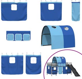 vidaXL Μαύρο και μπλε 90 x 200 cm