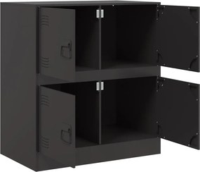 vidaXL Ντουλάπι Μαύρο 67 x 39 x 73 εκ. από Ατσάλι