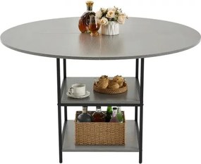 VEVOR 47 in Round Dining Table Wood Kitchen Table for 2-4 Person (Only Table)