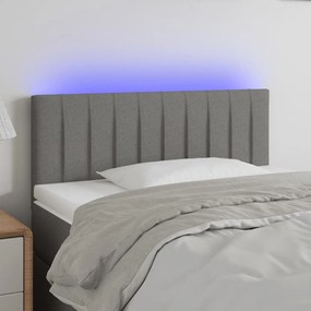 Κεφαλάρι Κρεβατιού LED Σκούρο Γκρι 100x5x78/88 εκ. Υφασμάτινο 3121841