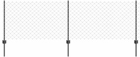 vidaXL Σετ Περίφραξης Κήπου Γκρι 25 x 0.8 μ. Γαλβανισμένο ατσάλι