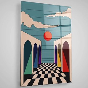 Πίνακας Γυάλινος  401MGN3540 40x60cm Multi Wallity Κάθετοι Glass