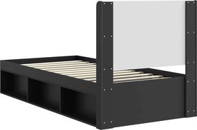 vidaXL Καλάθι με αποθήκη και κεφαλάρι Μαύρο 75 x 190 cm