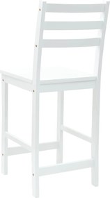 vidaXL Καρέκλες φαγητού 2 pcs Λευκό 40 x 47,5 x 99,5 εκ