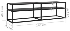 ΈΠΙΠΛΟ ΤΗΛΕΟΡΑΣΗΣ ΜΑΥΡΟ 140 X 40 X 40,5 ΕΚ. ΑΠΟ ΨΗΜΕΝΟ ΓΥΑΛΙ 331715