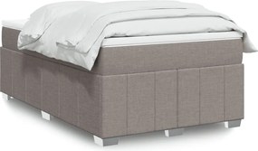 vidaXL Κρεβάτι Boxspring με Στρώμα Taupe 120x190 εκ. Υφασμάτινο