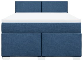 ΚΡΕΒΑΤΙ BOXSPRING ΜΕ ΣΤΡΩΜΑ ΜΠΛΕ 160X200 ΕΚ. ΥΦΑΣΜΑΤΙΝΟ 3288238