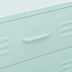 vidaXL Συρταριέρα Χρώμα Μέντα 80 x 35 x 101,5 εκ. από Ατσάλι