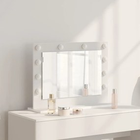 vidaXL Καθρέφτης Vanity με LED φώτα Λευκό 60x45x18 εκ.