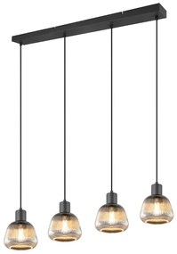 Φωτιστικό Κρεμαστό Trio Lighting TARIFA 362800432 Μαύρο Ματ (Black Mat)