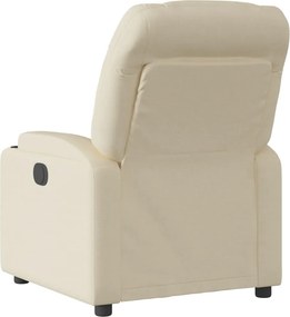 vidaXL Πολυθρόνα Ανακλινόμενη με Κρεμ Ύφασμα από Ύφασμα