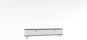 Έπιπλο Τηλεόρασης Λευκό / Καρυδί LELIDRI 160x25x35