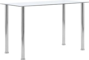 vidaXL Τραπεζαρία Διάφανη 120 x 60 x 75 εκ. από Ψημένο Γυαλί