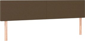 vidaXL Κρεβάτι Boxspring με Στρώμα Σκούρο Καφέ 180x200 εκ Υφασμάτινο