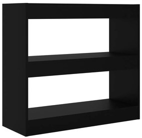 vidaXL Βιβλιοθήκη/Διαχωριστικό Χώρου Μαύρο 80 x 30 x 72 εκ.