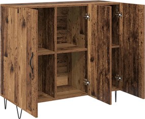vidaXL Πλαϊνό γραφείο Παλιό ξύλο 90 x 32,5 x 80 εκ Επεξεργασμένο ξύλο