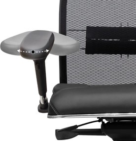 Καρέκλα γραφείου Samurai L1-2D Megapap εργονομική με ύφασμα TS Mesh και τεχνόδερμα χρώμα μαύρο 69x70x122/130εκ.