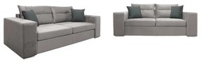 Set 2 Seater and 3 Seater Sofa Le Mans Fylliana Grey - Dark Grey