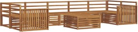 vidaXL Σειρά Καναπέ Εξωτερικού 8 pcs Φυσικό