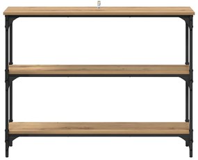 vidaXL Τραπέζι κονσόλας με ράφι artisan δρυς 100 x 22.5 x 75 εκ