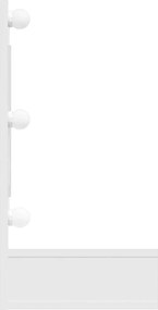 vidaXL Έπιπλο Καθρέπτη με LED Λευκό 90x31,5x62 εκ.