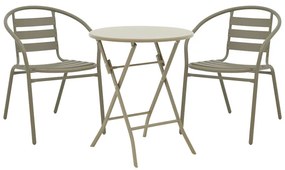 Intrahome Τραπεζαρία Albero-ZAGROSINA Intrahome 3τεμ μέταλλο σε σαμπανιζέ απόχρωση Φ60x70εκ | SKU: INTRAPA-241111202