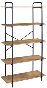 Ραφιέρα Μέταλλο Βαφή Μαύρο, Απόχρωση Sonoma  80x34x144cm ΕΟ445,3