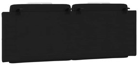 vidaXL Μαξιλάρι για Κεφαλάρι Viana Μαύρο λευκό 120 εκ. από Συνθετικό Δέρμα