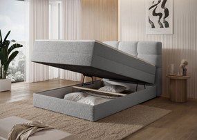 Επενδυμένο κρεβάτι Padion-Γκρι-120 x 200