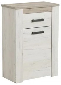 ΕΠΙΠΛΟ ΧΩΛ KENT 1K1F ΛΕΥΚΟ OAK - GREY OAK 68.5*36.5*98 11008573