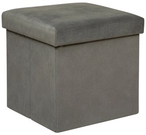 Σκαμπό Με Αποθηκευτικό Χώρο (38x38x38) A-S Lilou Grey 197332A