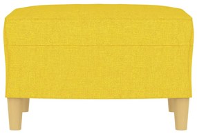 vidaXL Υποπόδιο Ανοιχτό Κίτρινο60 x 50 x 41 εκ. Υφασμάτινο