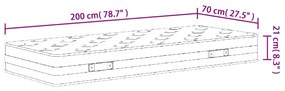 ΣΤΡΩΜΑ ΜΕ BONNELL SPRINGS ΜΕΣΑΙΑ ΣΚΛΗΡΟΤΗΤΑ 70X200 ΕΚ. 372967