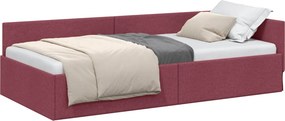 vidaXL Κρεβάτι Γωνίας Κόκκινο 90 x 200 cm ύφασμα