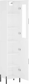 vidaXL Ντουλάπι Λευκό 34,5 x 34 x 180 εκ. από Επεξεργασμένο Ξύλο