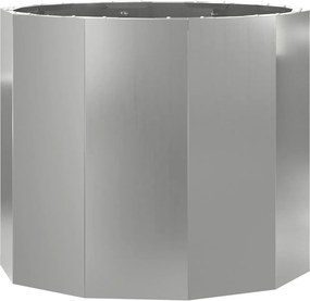 vidaXL Γλάστρα Ασημί 60 x 60 x 50 εκ Επικαλυμμένος Χάλυβας