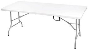 BLOW Τραπέζι  Συνεδρίου - Catering Πτυσσόμενο (Βαλίτσα), HDPE Άσπρο, Μέταλλο Βαφή Γκρι