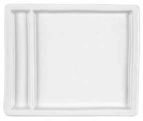 Πιάτο 2 Θέσεων Τετράγωνο Πορσελάνης Λευκό Art Et Lumiere 18x15x2εκ. 05951