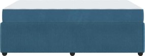 vidaXL Σκελετός Κρεβατιού με στρώμα Μπλε 120 x 200 cm ύφασμα