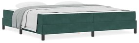 vidaXL Κρεβάτι box spring με στρώμα Σκούρο Πράσινο 200 x 200 cm