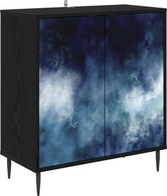 vidaXL Πλαϊνό γραφείο RAALTE Μαύρη Δρυς 69 x 33 x 76 εκ.