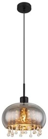 Κρεμαστό Φωτιστικό Οροφής E27 Μαύρο Φ28 Gorry 15839H1 Globo Lighting-15839H1-Μαύρο 15839H1
