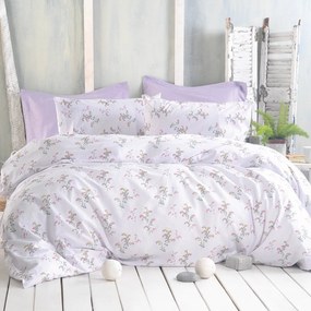 Σεντόνια Μονά (Σετ) Rythmos Diva Bouquet Lilac Λιλά ΧΩΡΙΣ ΛΑΣΤΙΧΟ 160x260