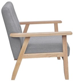 vidaXL Πολυθρόνα Ανοιχτό Γκρι Υφασμάτινη