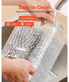 VEVOR Drink Dispenser 5.5L Beverage Dispenser for Parties Glass with Stand 2PCS